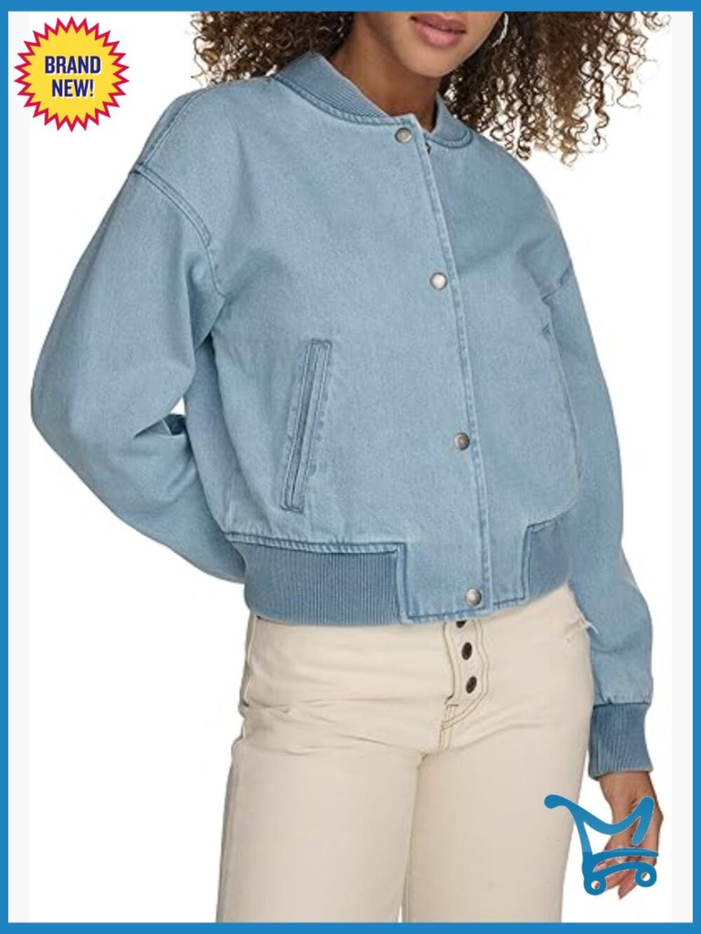 Crop Varsity Snap Bomber Jacket Retro Sporty